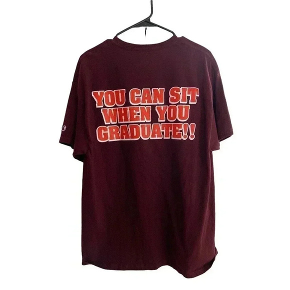 CHAMPIONSHIP SIZE LARGE BURGUNDY VT T SHIRT - Picture 2 of 2